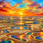 Arte digital EduNewton – piscinas naturais dos Lençóis Maranhenses