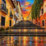 Arte digital EduNewton – casarão colonial abandonado no Centro Histórico de São Luís