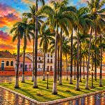 Arte digital EduNewton – pátio do Convento das Mercês, São Luís