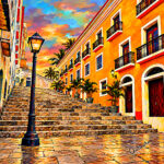 Arte digital EduNewton – escadaria na Rua do Giz, São Luís