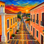 Arte digital EduNewton – início da Rua do Giz, São Luís