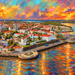 Arte digital EduNewton – vista panorâmica de São Luís